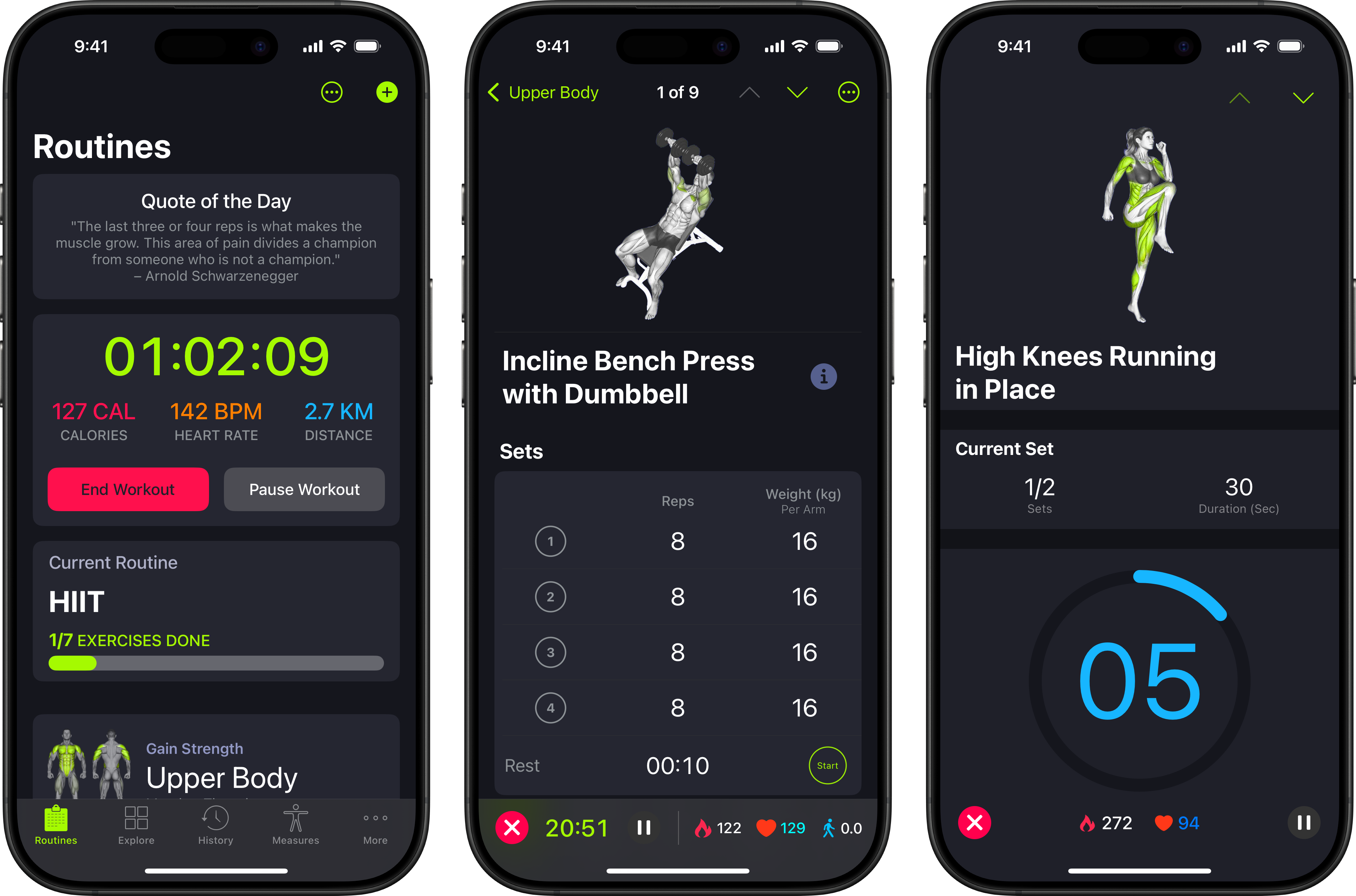 Real-time heart rate zones display during workouts in SmartGym