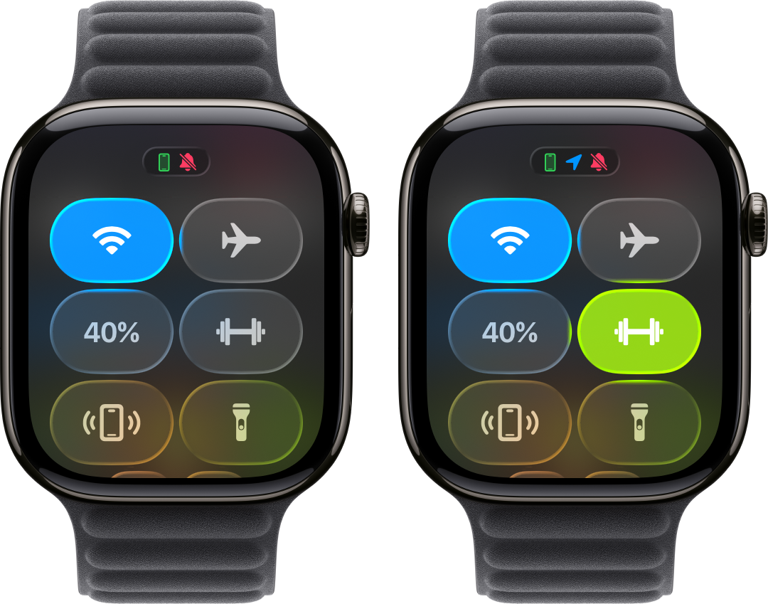 SmartGym in Apple Watch Control Center