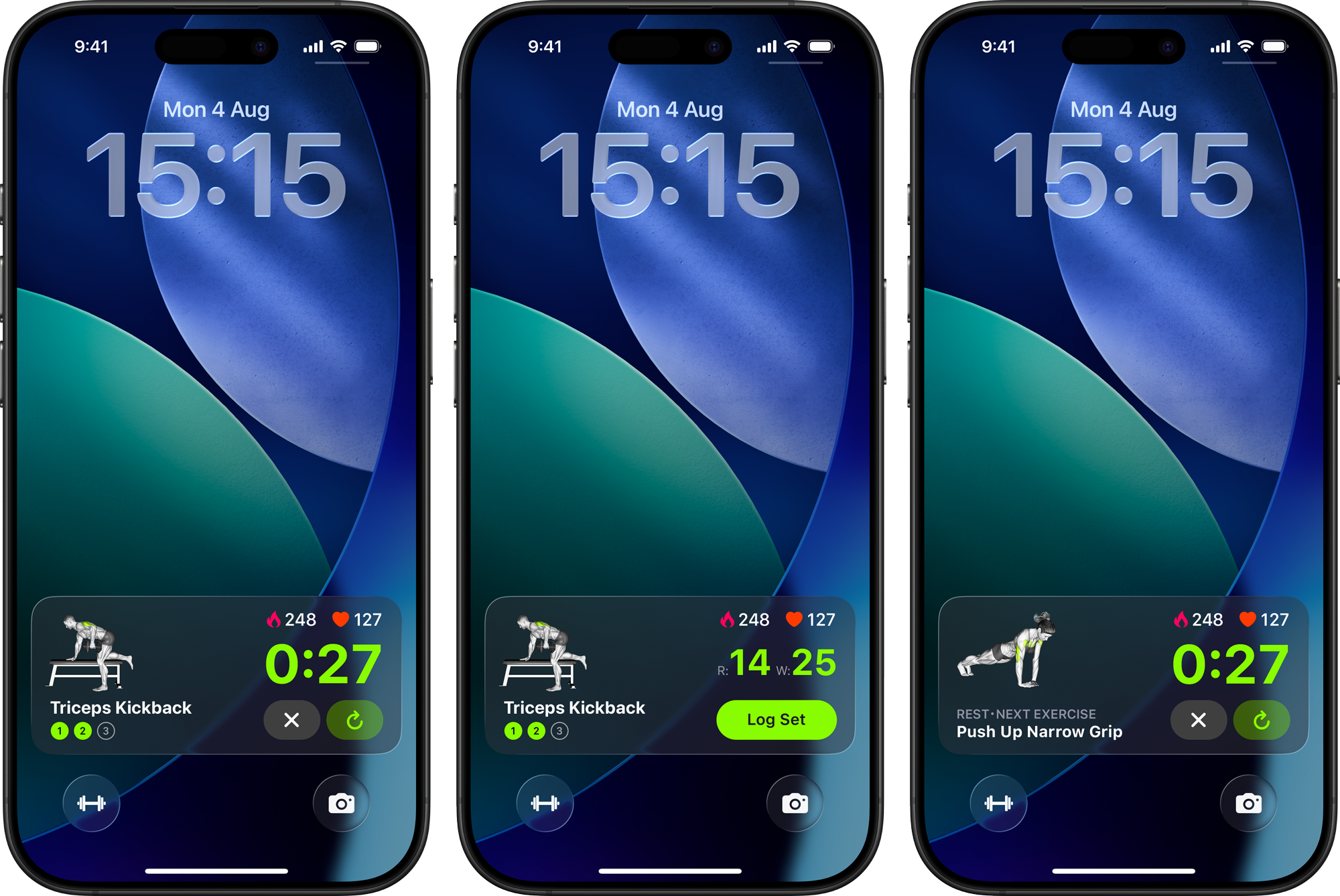 Persistent Live Activities with Predictive Action during workouts