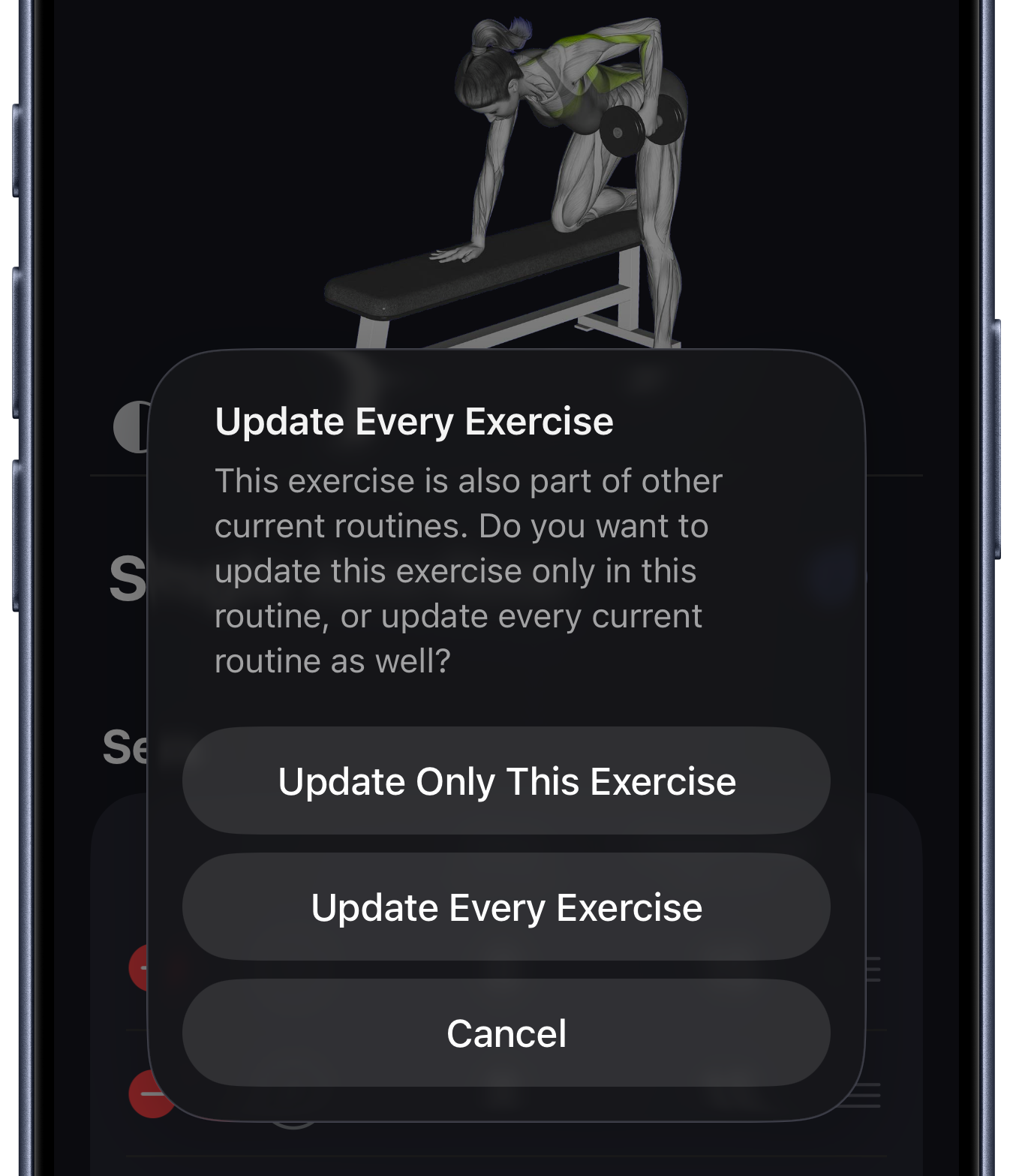 Update exercises across multiple routines in SmartGym