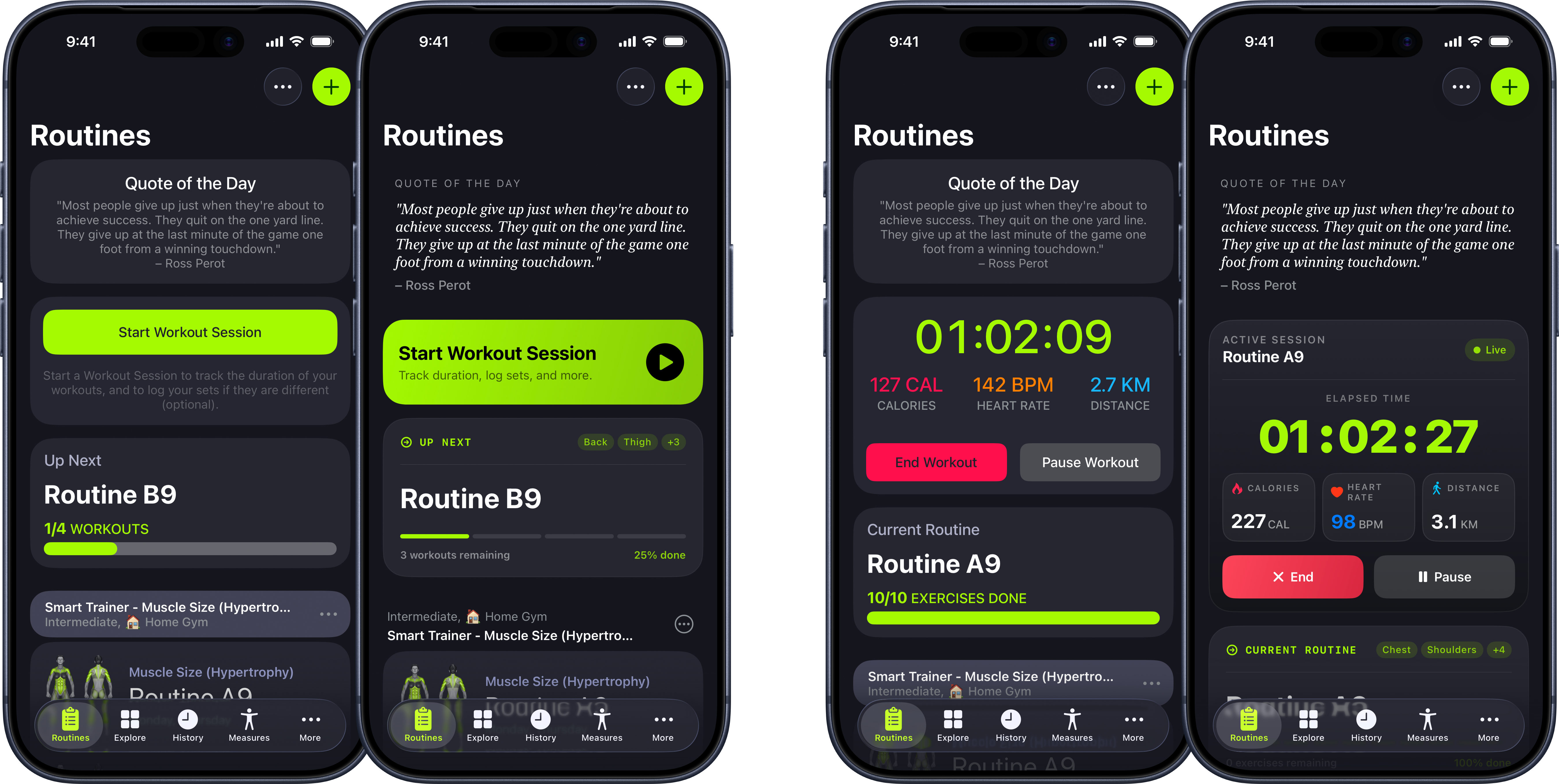 Redesigned Routine View in SmartGym 7.9